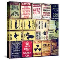 Antique Enamelled Signs - Wall Signs - Notting Hill - London - UK - England - United Kingdom-Philippe Hugonnard-Stretched Canvas