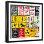 Antique Enamelled Signs - Wall Signs - Notting Hill - London - UK - England - United Kingdom-Philippe Hugonnard-Framed Photographic Print