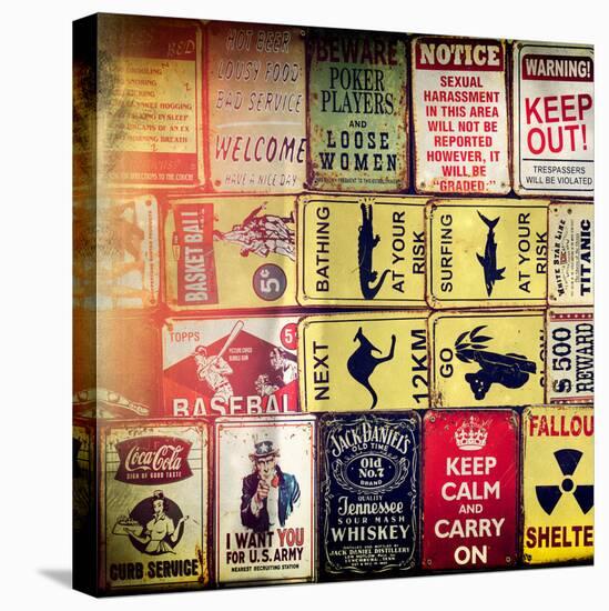 Antique Enamelled Signs - Wall Signs - Notting Hill - London - UK - England - United Kingdom-Philippe Hugonnard-Stretched Canvas