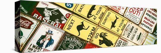 Antique Enamelled Signs - Wall Signs - Notting Hill - London - UK - England - United Kingdom-Philippe Hugonnard-Stretched Canvas