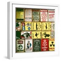 Antique Enamelled Signs - Wall Signs - Notting Hill - London - UK - England - United Kingdom-Philippe Hugonnard-Framed Photographic Print