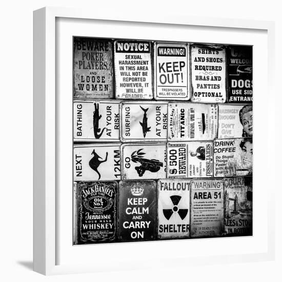 Antique Enamelled Signs - Wall Signs - Notting Hill - London - UK - England - United Kingdom-Philippe Hugonnard-Framed Photographic Print