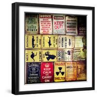 Antique Enamelled Signs - Wall Signs - Notting Hill - London - UK - England - United Kingdom-Philippe Hugonnard-Framed Photographic Print