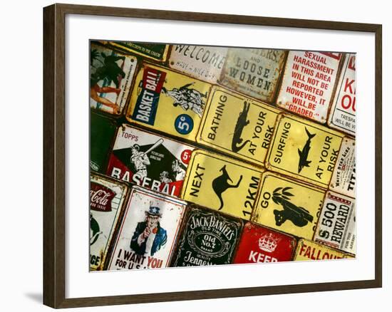 Antique Enamelled Signs - Wall Signs - Notting Hill - London - UK - England - United Kingdom-Philippe Hugonnard-Framed Photographic Print