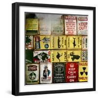 Antique Enamelled Signs - Wall Signs - Notting Hill - London - UK - England - United Kingdom-Philippe Hugonnard-Framed Photographic Print