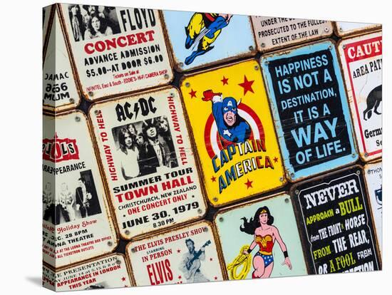 Antique Enamelled Signs - Wall Signs - Notting Hill - London - UK - England - United Kingdom-Philippe Hugonnard-Stretched Canvas