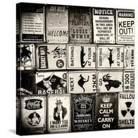 Antique Enamelled Signs - Wall Signs - Notting Hill - London - UK - England - United Kingdom-Philippe Hugonnard-Stretched Canvas