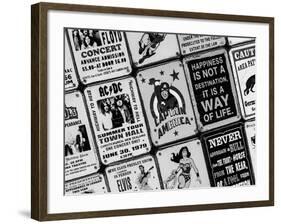 Antique Enamelled Signs - Wall Signs - Notting Hill - London - UK - England - United Kingdom-Philippe Hugonnard-Framed Photographic Print