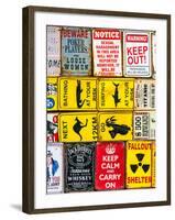 Antique Enamelled Signs - Wall Signs - Notting Hill - London - UK - England - United Kingdom-Philippe Hugonnard-Framed Photographic Print