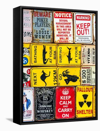 Antique Enamelled Signs - Wall Signs - Notting Hill - London - UK - England - United Kingdom-Philippe Hugonnard-Framed Stretched Canvas