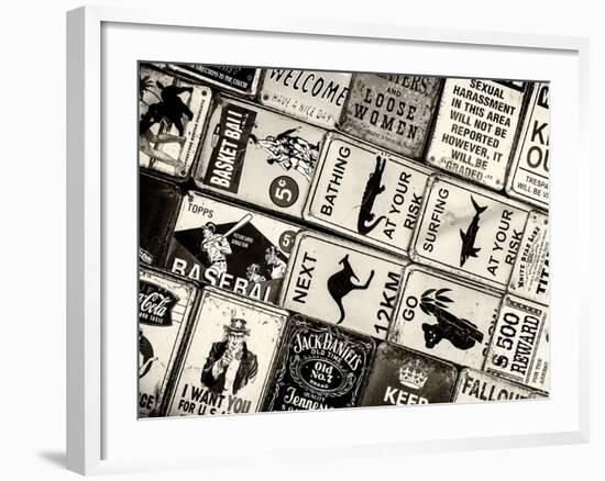 Antique Enamelled Signs - Wall Signs - Notting Hill - London - UK - England - United Kingdom-Philippe Hugonnard-Framed Photographic Print