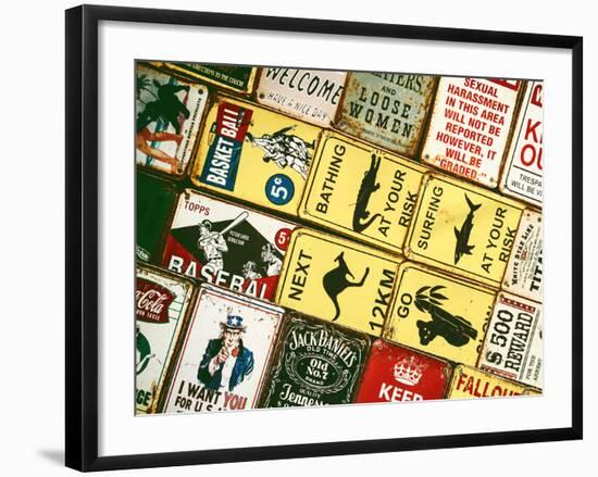 Antique Enamelled Signs - Wall Signs - Notting Hill - London - UK - England - United Kingdom-Philippe Hugonnard-Framed Photographic Print