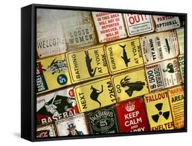 Antique Enamelled Signs - Wall Signs - Notting Hill - London - UK - England - United Kingdom-Philippe Hugonnard-Framed Stretched Canvas