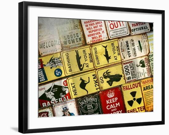 Antique Enamelled Signs - Wall Signs - Notting Hill - London - UK - England - United Kingdom-Philippe Hugonnard-Framed Photographic Print