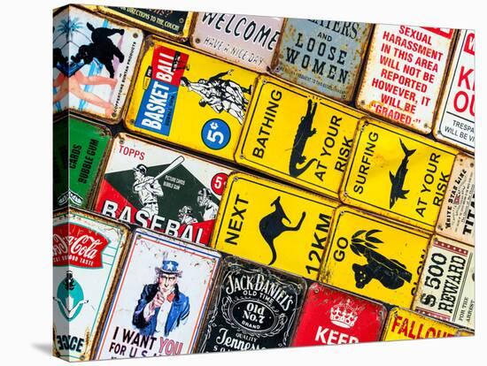 Antique Enamelled Signs - Wall Signs - Notting Hill - London - UK - England - United Kingdom-Philippe Hugonnard-Stretched Canvas