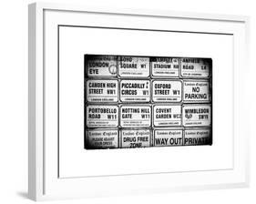 Antique Enamelled Signs - Wall Signs - Notting Hill - London - UK - England - United Kingdom-Philippe Hugonnard-Framed Photographic Print