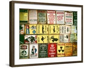 Antique Enamelled Signs - Wall Signs - Notting Hill - London - UK - England - United Kingdom-Philippe Hugonnard-Framed Photographic Print