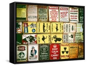 Antique Enamelled Signs - Wall Signs - Notting Hill - London - UK - England - United Kingdom-Philippe Hugonnard-Framed Stretched Canvas