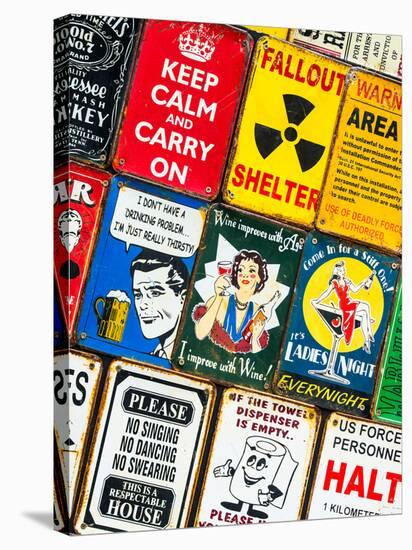 Antique Enamelled Signs - Wall Signs - Notting Hill - London - UK - England - United Kingdom-Philippe Hugonnard-Stretched Canvas