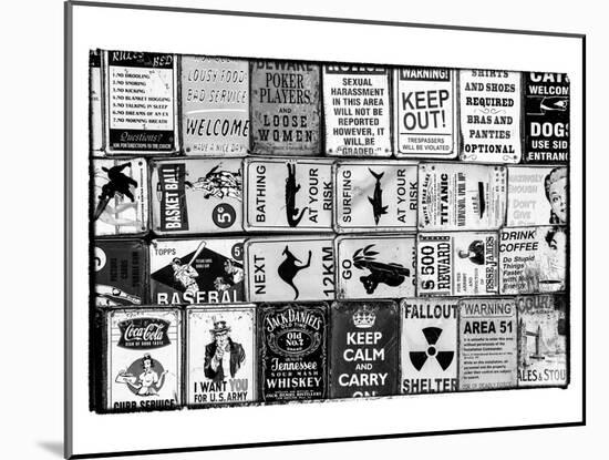 Antique Enamelled Signs - Wall Signs - Notting Hill - London - UK - England - United Kingdom-Philippe Hugonnard-Mounted Art Print