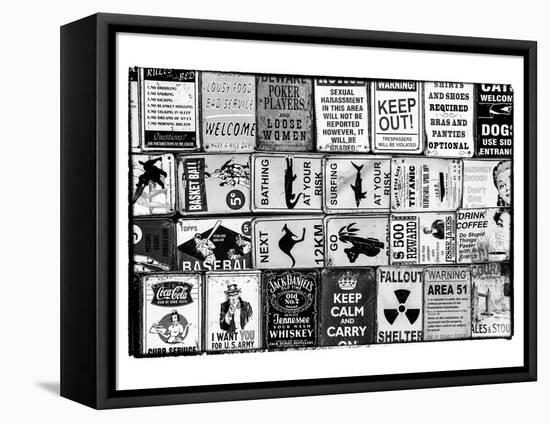 Antique Enamelled Signs - Wall Signs - Notting Hill - London - UK - England - United Kingdom-Philippe Hugonnard-Framed Stretched Canvas