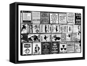 Antique Enamelled Signs - Wall Signs - Notting Hill - London - UK - England - United Kingdom-Philippe Hugonnard-Framed Stretched Canvas