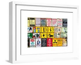 Antique Enamelled Signs - Wall Signs - Notting Hill - London - UK - England - United Kingdom-Philippe Hugonnard-Framed Art Print