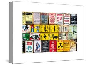 Antique Enamelled Signs - Wall Signs - Notting Hill - London - UK - England - United Kingdom-Philippe Hugonnard-Stretched Canvas