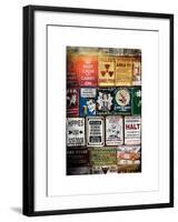 Antique Enamelled Signs - Wall Signs - Notting Hill - London - UK - England - United Kingdom-Philippe Hugonnard-Framed Art Print