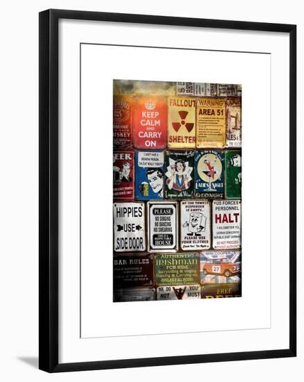 Antique Enamelled Signs - Wall Signs - Notting Hill - London - UK - England - United Kingdom-Philippe Hugonnard-Framed Art Print