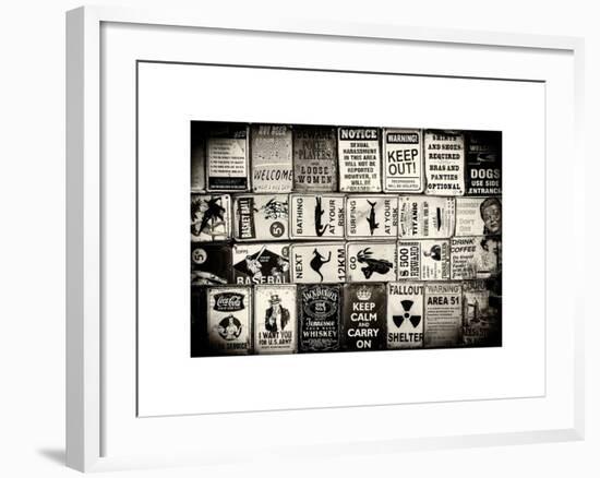 Antique Enamelled Signs - Wall Signs - Notting Hill - London - UK - England - United Kingdom-Philippe Hugonnard-Framed Art Print