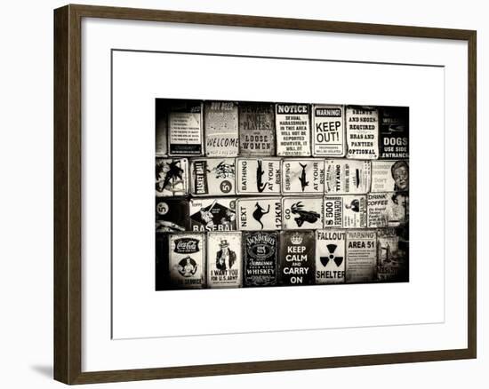 Antique Enamelled Signs - Wall Signs - Notting Hill - London - UK - England - United Kingdom-Philippe Hugonnard-Framed Art Print