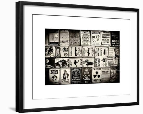 Antique Enamelled Signs - Wall Signs - Notting Hill - London - UK - England - United Kingdom-Philippe Hugonnard-Framed Art Print