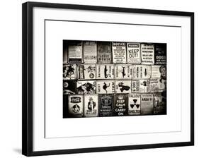 Antique Enamelled Signs - Wall Signs - Notting Hill - London - UK - England - United Kingdom-Philippe Hugonnard-Framed Art Print