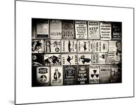 Antique Enamelled Signs - Wall Signs - Notting Hill - London - UK - England - United Kingdom-Philippe Hugonnard-Mounted Art Print