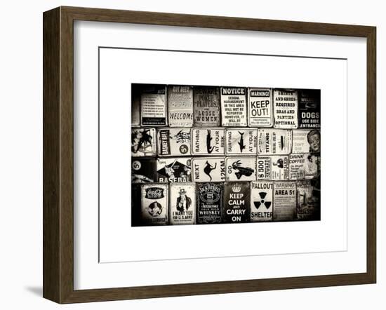 Antique Enamelled Signs - Wall Signs - Notting Hill - London - UK - England - United Kingdom-Philippe Hugonnard-Framed Art Print