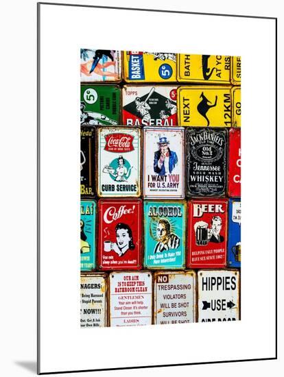 Antique Enamelled Signs - Wall Signs - Notting Hill - London - UK - England - United Kingdom-Philippe Hugonnard-Mounted Art Print