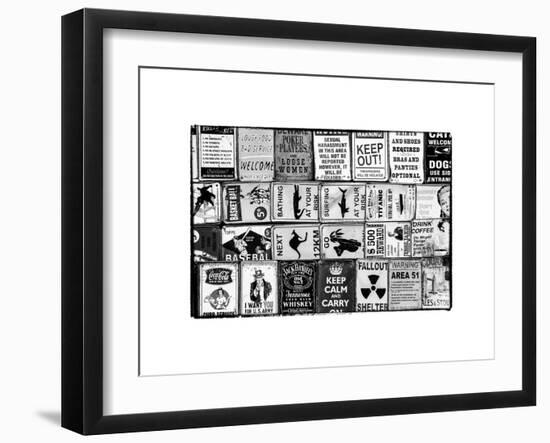 Antique Enamelled Signs - Wall Signs - Notting Hill - London - UK - England - United Kingdom-Philippe Hugonnard-Framed Art Print