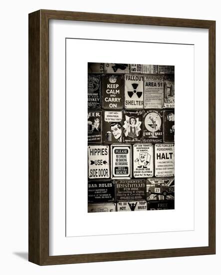 Antique Enamelled Signs - Wall Signs - Notting Hill - London - UK - England - United Kingdom-Philippe Hugonnard-Framed Art Print