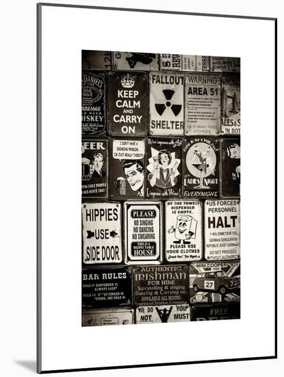 Antique Enamelled Signs - Wall Signs - Notting Hill - London - UK - England - United Kingdom-Philippe Hugonnard-Mounted Art Print
