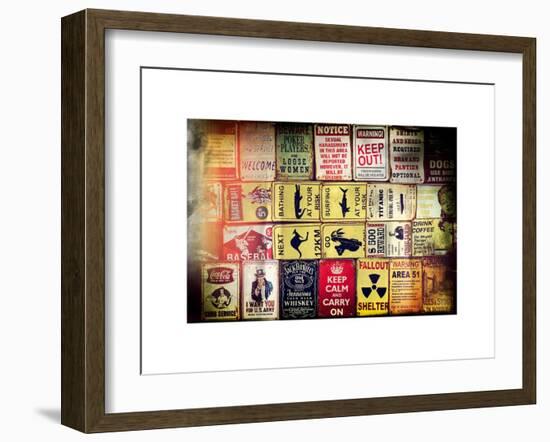 Antique Enamelled Signs - Wall Signs - Notting Hill - London - UK - England - United Kingdom-Philippe Hugonnard-Framed Art Print