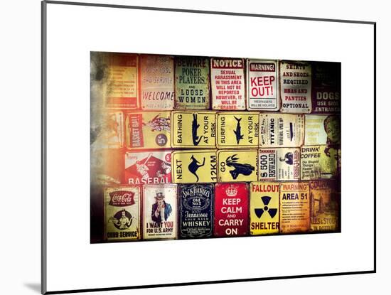 Antique Enamelled Signs - Wall Signs - Notting Hill - London - UK - England - United Kingdom-Philippe Hugonnard-Mounted Art Print