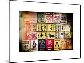 Antique Enamelled Signs - Wall Signs - Notting Hill - London - UK - England - United Kingdom-Philippe Hugonnard-Mounted Art Print