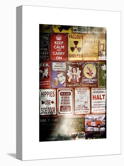 Antique Enamelled Signs - Wall Signs - Notting Hill - London - UK - England - United Kingdom-Philippe Hugonnard-Stretched Canvas