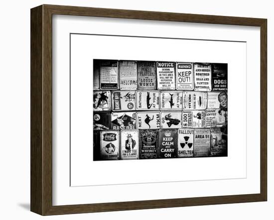 Antique Enamelled Signs - Wall Signs - Notting Hill - London - UK - England - United Kingdom-Philippe Hugonnard-Framed Art Print