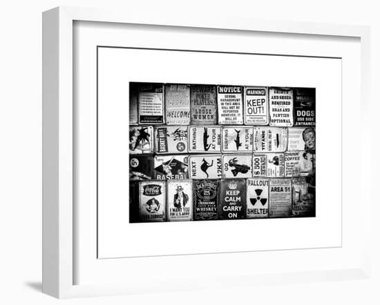 Antique Enamelled Signs - Wall Signs - Notting Hill - London - UK - England - United Kingdom-Philippe Hugonnard-Framed Art Print