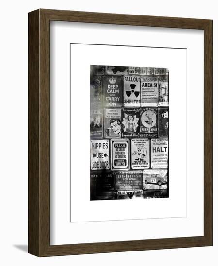 Antique Enamelled Signs - Wall Signs - Notting Hill - London - UK - England - United Kingdom-Philippe Hugonnard-Framed Art Print