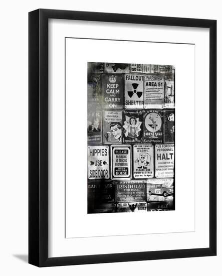 Antique Enamelled Signs - Wall Signs - Notting Hill - London - UK - England - United Kingdom-Philippe Hugonnard-Framed Art Print