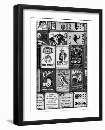 Antique Enamelled Signs - Wall Signs - Notting Hill - London - UK - England - United Kingdom-Philippe Hugonnard-Framed Art Print