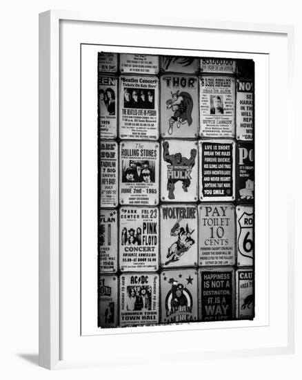 Antique Enamelled Signs - Wall Signs - Notting Hill - London - UK - England-Philippe Hugonnard-Framed Photographic Print